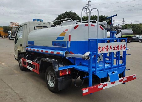 3噸灑水車價錢_國六3方福田小卡之星2藍牌綠化灑水車廠家價格4