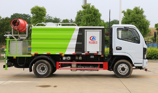 藍(lán)牌灑水車價(jià)格查詢_國(guó)六東風(fēng)小福瑞卡5噸抑塵車廠家價(jià)格-程力抑塵車2
